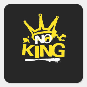 No King Minimal Clean Square Sticker