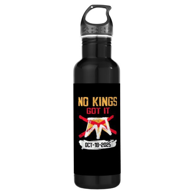 No King Patriotic Freedom No Kings In America Crea 710 Ml Water Bottle (Front)