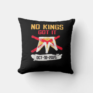 No King Patriotic Freedom No Kings In America Crea Cushion