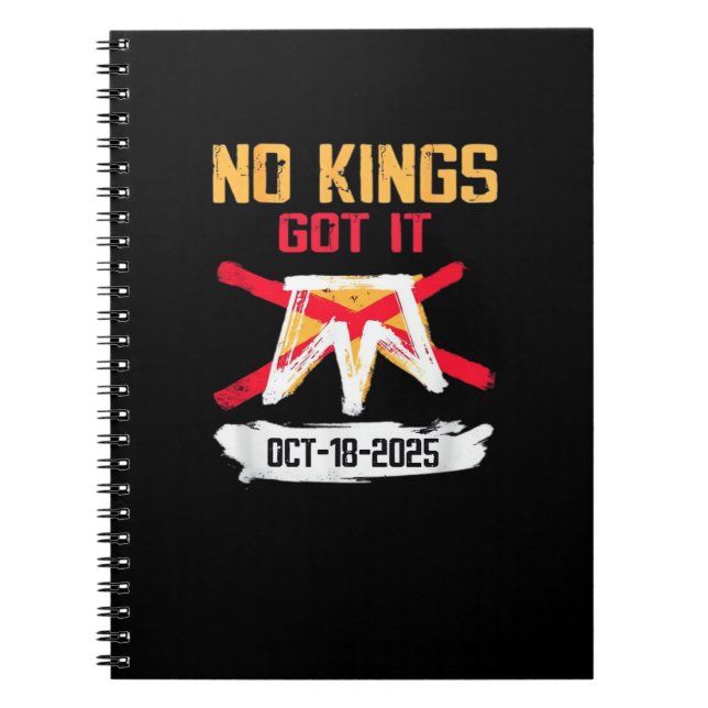 No King Patriotic Freedom No Kings In America Crea Notebook (Front)