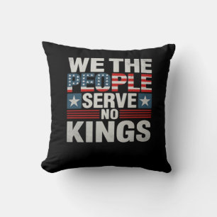 No King Patriotic Freedom No Kings In America Retr Cushion