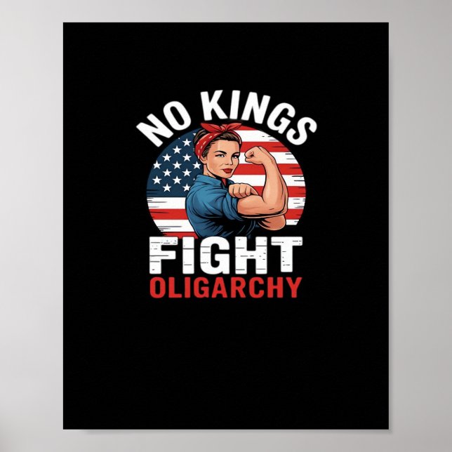 No King Patriotic Freedom No Kings In America Vint Poster (Front)