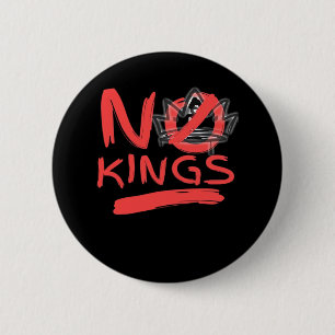 No King Simple Clean 6 Cm Round Badge