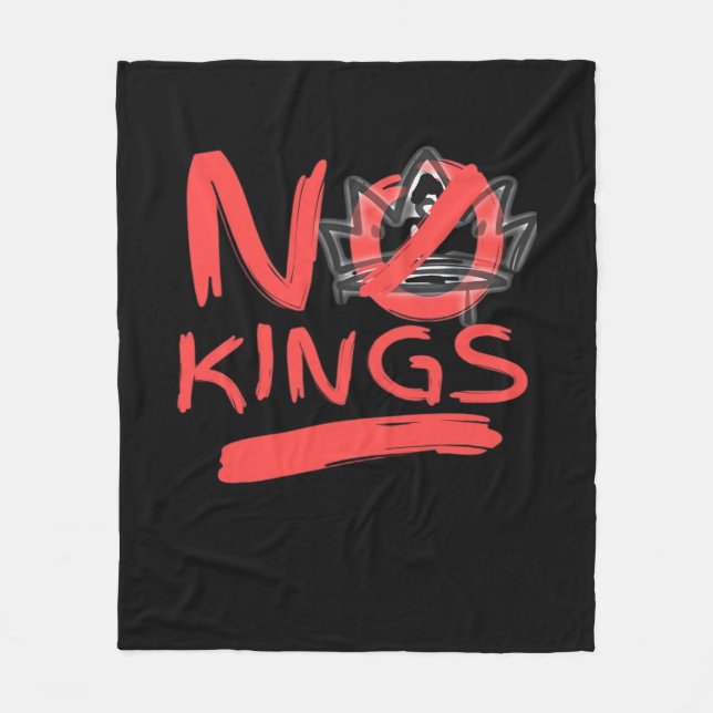 No King Simple Clean Design Fleece Blanket (Front)