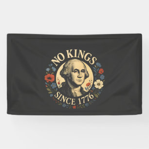 No King Since 1776 American Democracy Protest  Banner