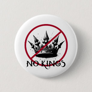 No Kings 6 Cm Round Badge