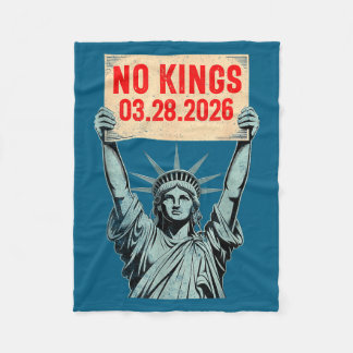 No Kings America March 28 Graphic Art Fleece Blanket