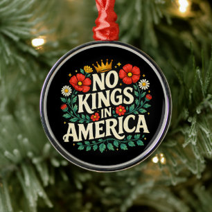 No Kings America Metal Ornament