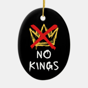 No Kings America Protest Democracy Anti-Trump I Ceramic Ornament