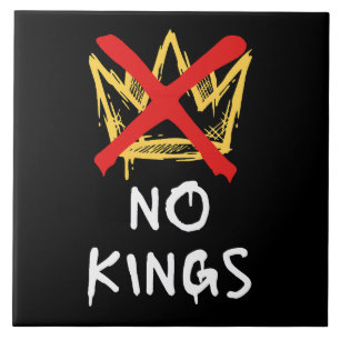 No Kings America Protest Democracy Anti-Trump I Ceramic Tile