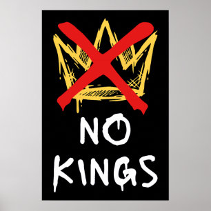 No Kings America Protest Democracy Anti-Trump I Poster