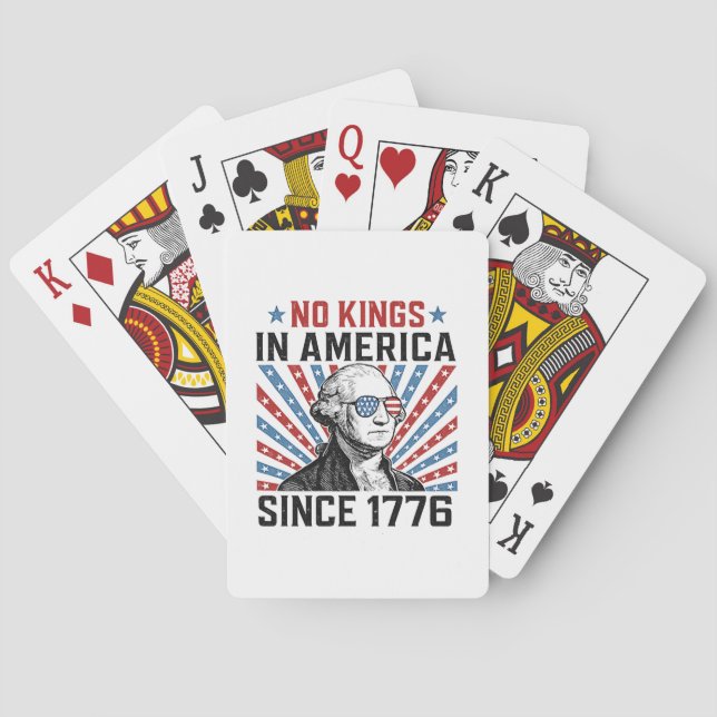 No Kings America Since 1776 Playing Cards (Back)