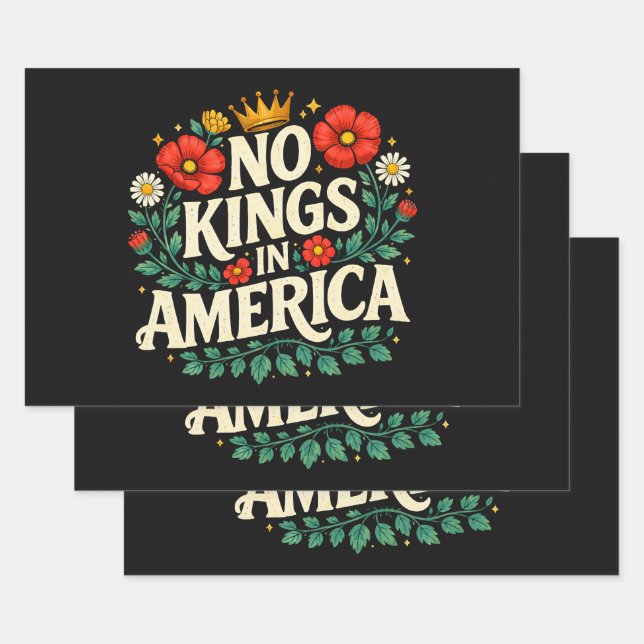 No Kings America Wrapping Paper Sheet (Set)