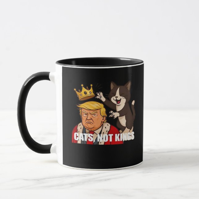 No Kings Anti Cats Funny Classic Style Mug (Left)
