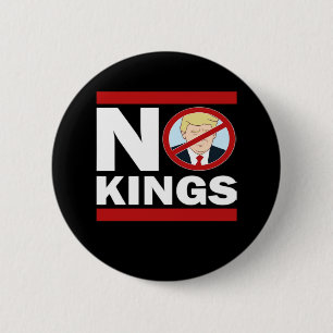 No Kings Anti Classic Minimal Clean 6 Cm Round Badge
