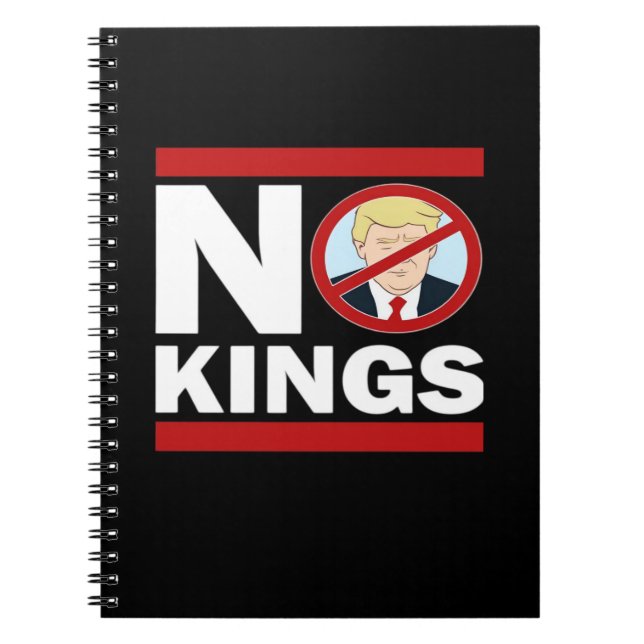 No Kings Anti Classic Minimal Clean Notebook (Front)