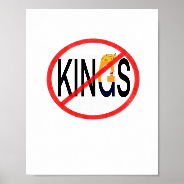 No Kings Anti Classic Minimal Clean Poster (Front)