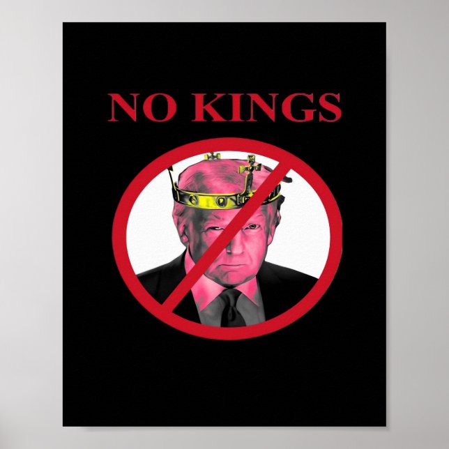 No Kings Anti Creative Graphic Style Poster (Front)