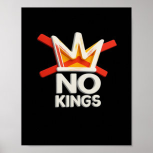 No Kings Anti Minimal Clean Design Poster