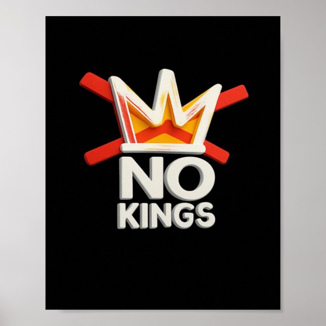 No Kings Anti Minimal Clean Poster (Front)