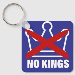 No Kings Anti-Monarchy Political Keychain
