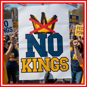 No Kings Anti Trump America USA Democracy Protest  Poster
