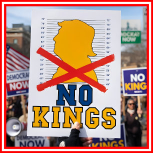 No Kings Anti Trump America USA Democracy Protest  Poster
