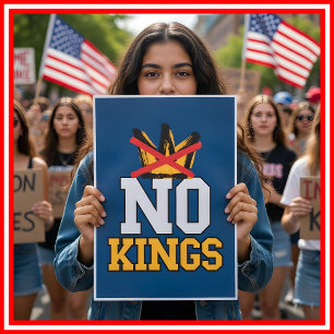 No Kings Anti Trump America USA Democracy Protest  Poster