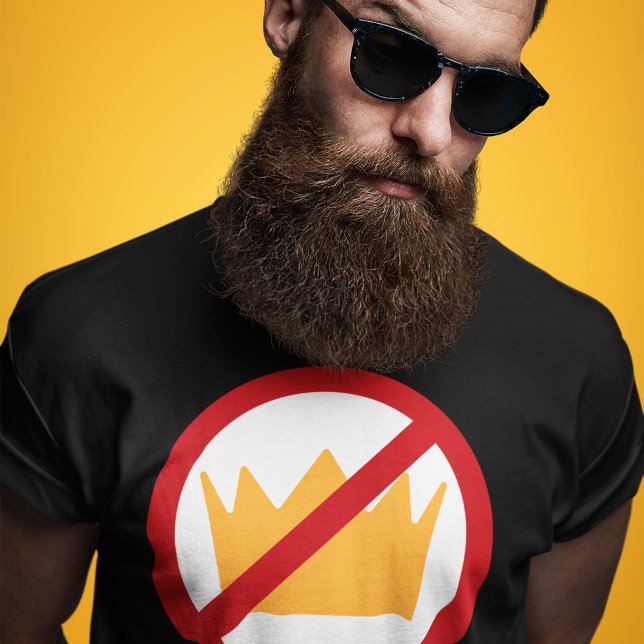 NO KINGS! Anti-Trump Black (add your text) T-Shirt (Creator Uploaded)