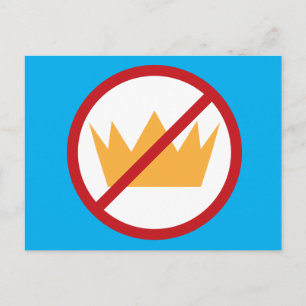 NO KINGS! Anti-Trump Blue Postcard