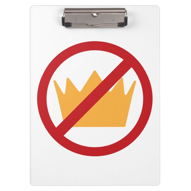 NO KINGS! Anti-Trump  Clipboard (Front)