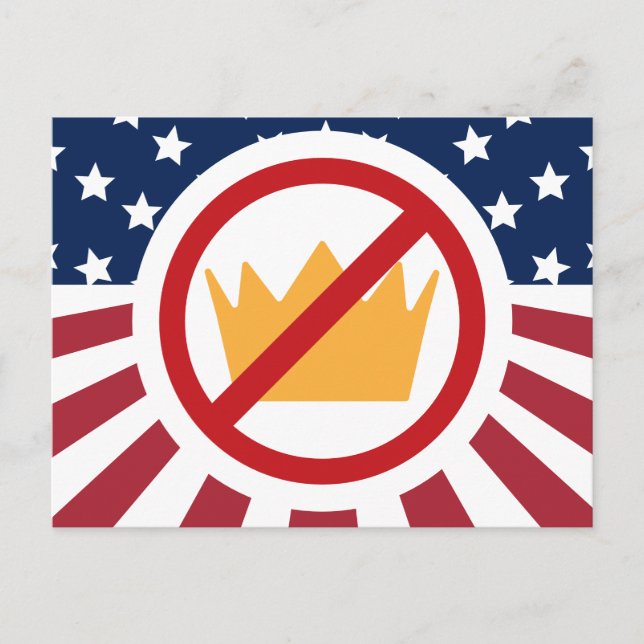 NO KINGS! Anti-Trump Flag Postcard (Front)