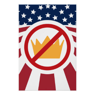 NO KINGS! Anti-Trump Flag Poster