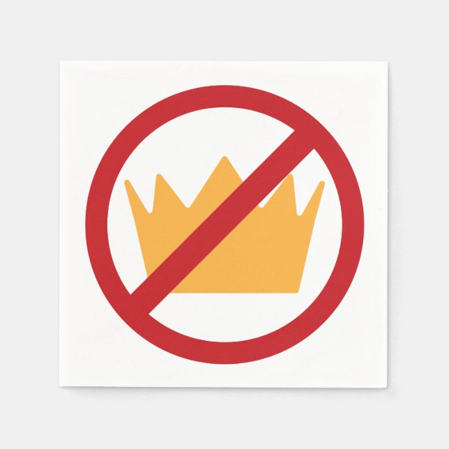 NO KINGS! Anti-Trump Napkin (Front)