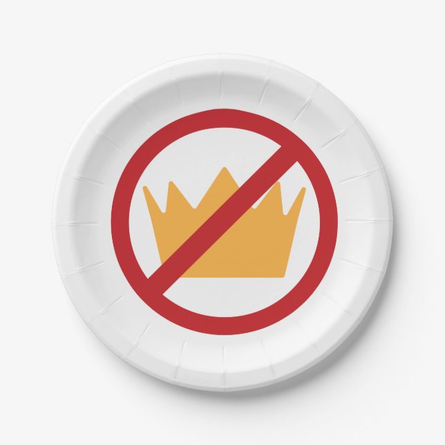 NO KINGS! Anti-Trump Paper Plate (Front)