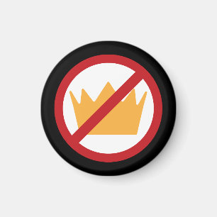 NO KINGS! Anti-Trump Pro-democracy Black Magnet