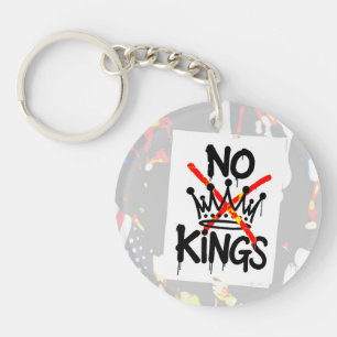 NO KINGS  Anti-Trump Pro-democracy T-Shirt Key Ring