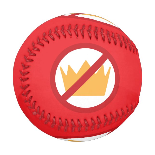 NO KINGS! Anti-Trump Red Baseball (Front Left)