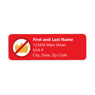 NO KINGS! Anti-Trump Red Return Address Label