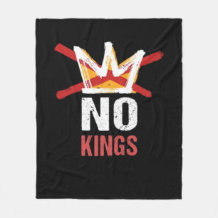 No Kings Anti Vintage Graphic Fleece Blanket