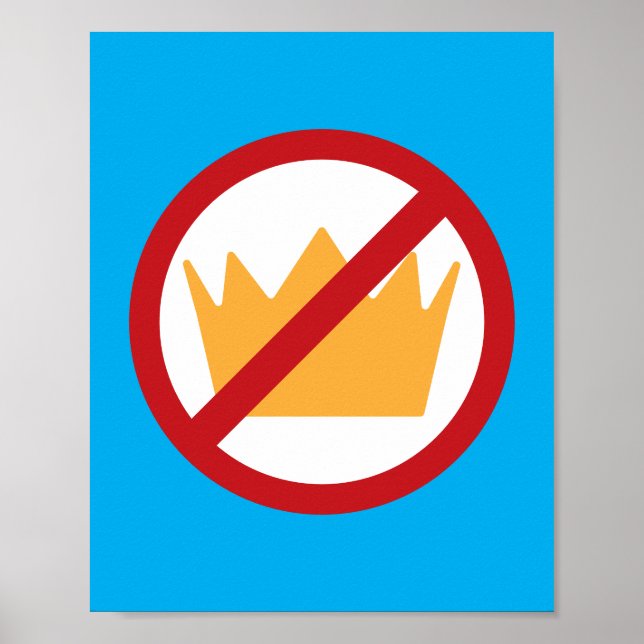 NO KINGS! Blue Poster (Front)