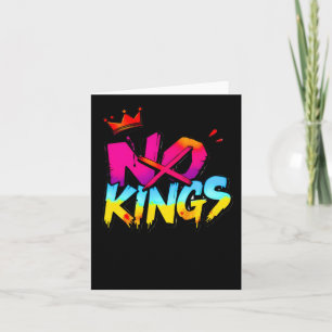 No Kings - Bold Graffiti Statement Sticker Card