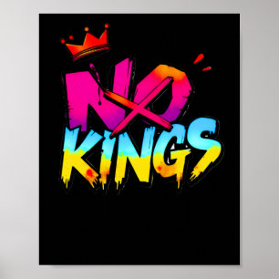 No Kings - Bold Graffiti Statement Sticker  Poster