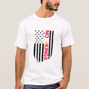 No Kings – Bold Minimalist Typography Crown Design T-Shirt