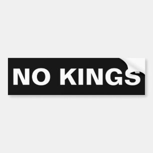 No Kings bold political Bumper Sticker