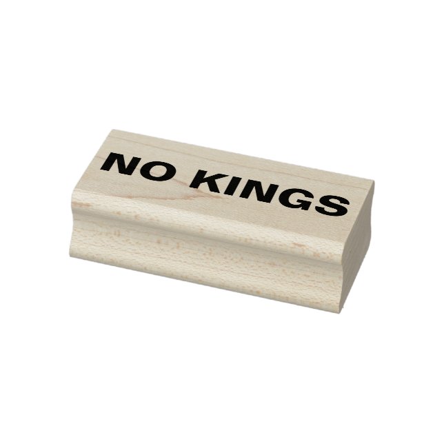 No Kings bold protest Rubber Stamp (Stamp)