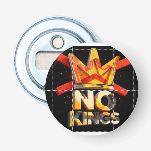 NO KINGS  BOTTLE OPENER (Front)