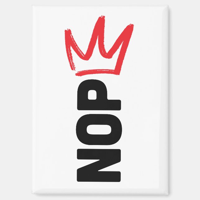 No Kings Button Magnet (Front)