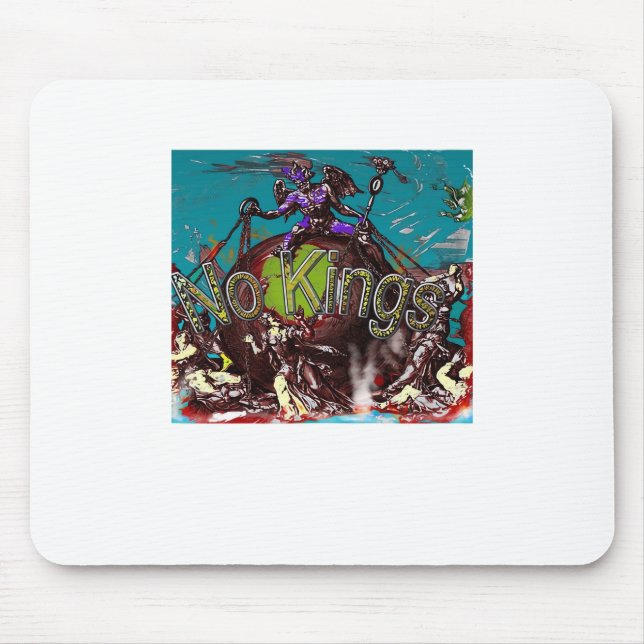 No Kings Classic Modern Minimal Style Mouse Pad (Front)