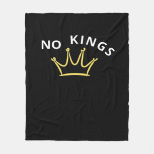 No Kings Classic Retro Cool Style Fleece Blanket